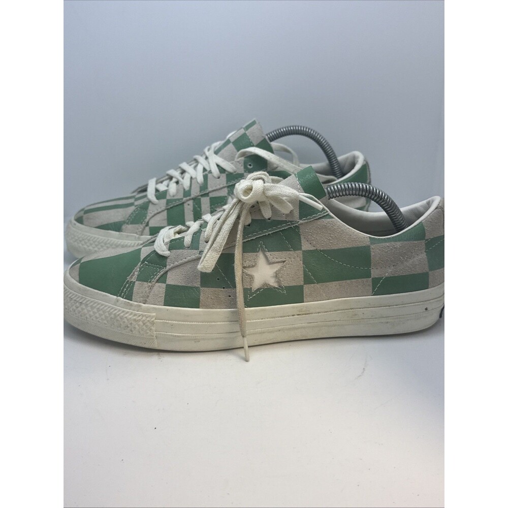 Converse One Star Ox Low Top White Checkered Green 172353C Men's 8.5 /Women’s 10 - Picture 3 of 9